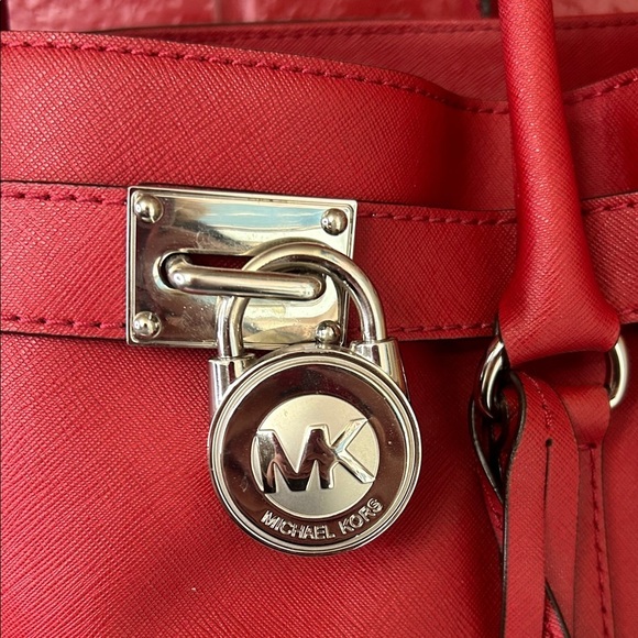 Michael Kors Red Satchel Bag - Picture 2 of 9